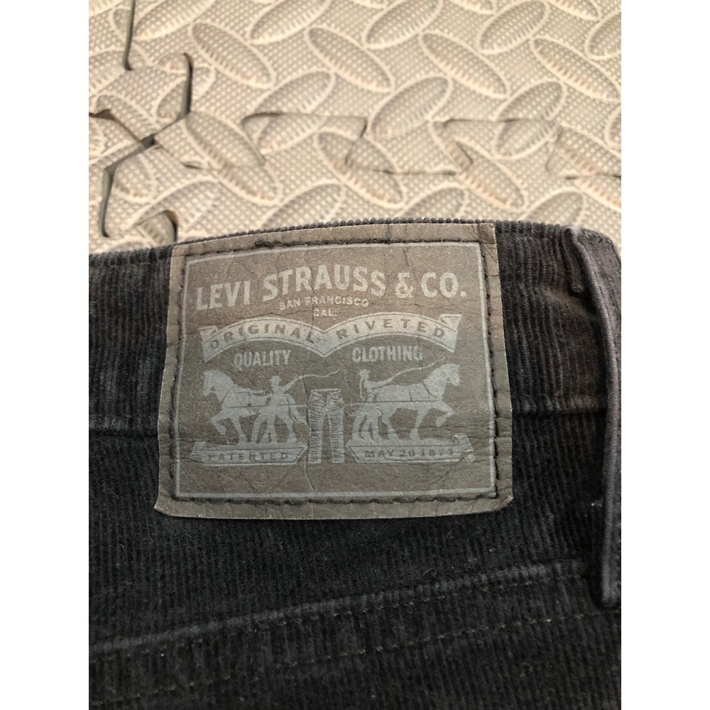 Levi's 726‎ Flare Pants Womens 29 Black Corduroy High Rise Stretch Casual Long - Picture 4 of 8
